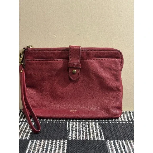 Vintage Fossil Ted Leather Clutch/wristlet
